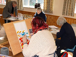 Members of the Lowsonford Art Club - click to enlarge
